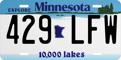 MN license plate 429LFW