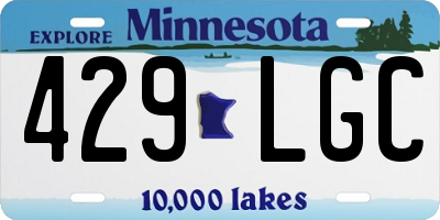 MN license plate 429LGC