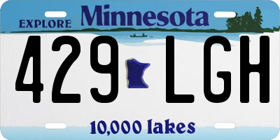 MN license plate 429LGH