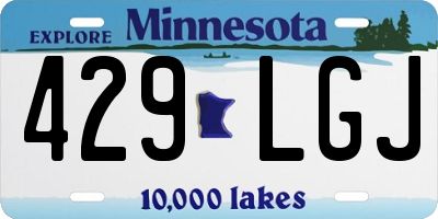 MN license plate 429LGJ