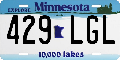 MN license plate 429LGL