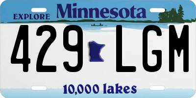 MN license plate 429LGM