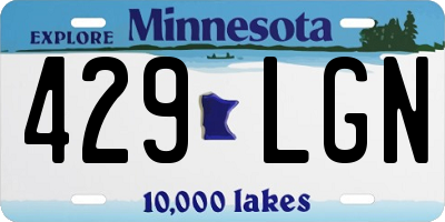MN license plate 429LGN