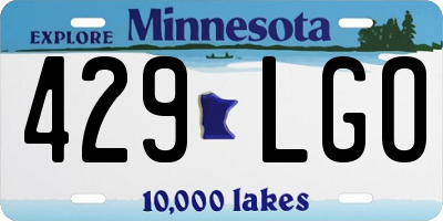 MN license plate 429LGO