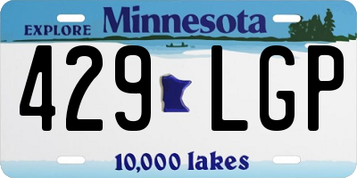 MN license plate 429LGP