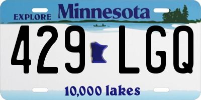 MN license plate 429LGQ