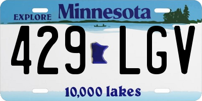MN license plate 429LGV