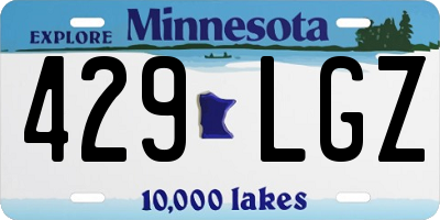 MN license plate 429LGZ