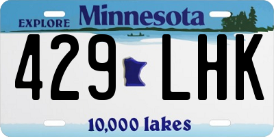 MN license plate 429LHK