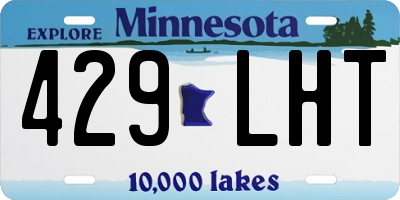 MN license plate 429LHT