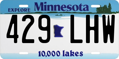 MN license plate 429LHW