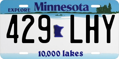 MN license plate 429LHY