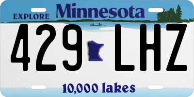 MN license plate 429LHZ