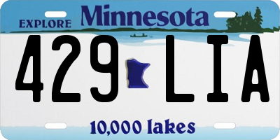 MN license plate 429LIA