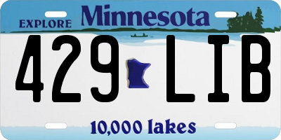 MN license plate 429LIB