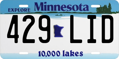 MN license plate 429LID
