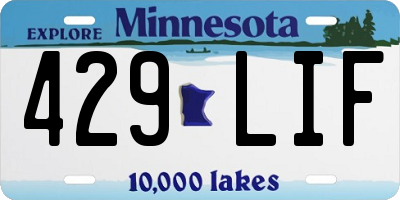 MN license plate 429LIF
