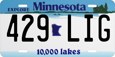 MN license plate 429LIG