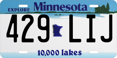 MN license plate 429LIJ