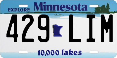 MN license plate 429LIM
