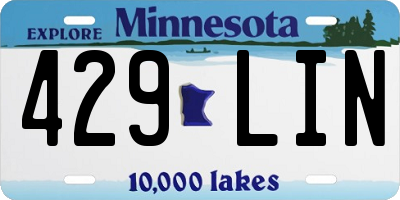 MN license plate 429LIN