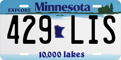 MN license plate 429LIS
