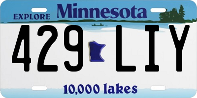 MN license plate 429LIY