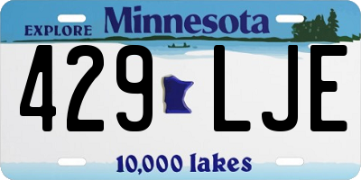MN license plate 429LJE