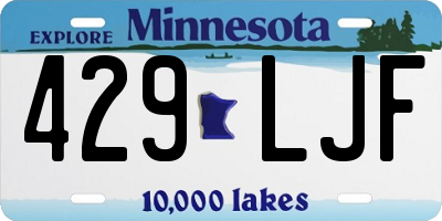 MN license plate 429LJF