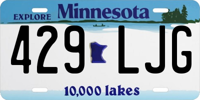 MN license plate 429LJG