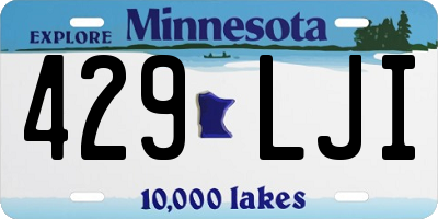 MN license plate 429LJI