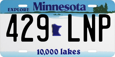 MN license plate 429LNP