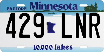 MN license plate 429LNR