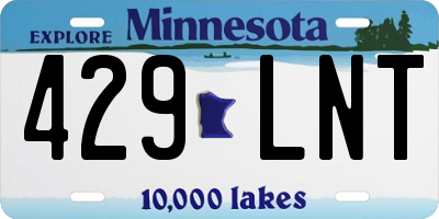MN license plate 429LNT