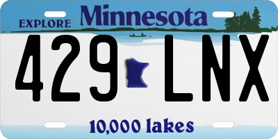 MN license plate 429LNX