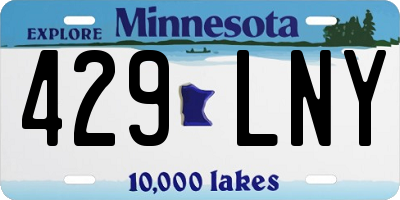 MN license plate 429LNY