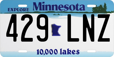 MN license plate 429LNZ