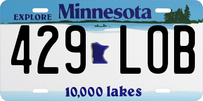 MN license plate 429LOB
