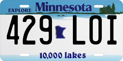 MN license plate 429LOI