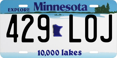 MN license plate 429LOJ