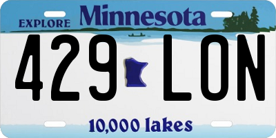 MN license plate 429LON