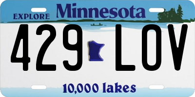 MN license plate 429LOV