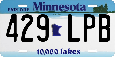 MN license plate 429LPB