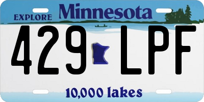MN license plate 429LPF