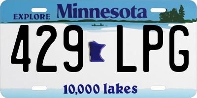 MN license plate 429LPG