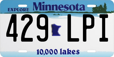 MN license plate 429LPI