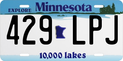 MN license plate 429LPJ