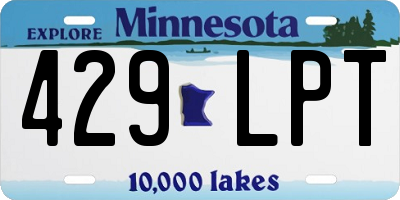 MN license plate 429LPT
