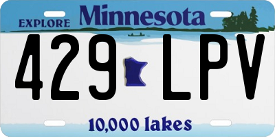 MN license plate 429LPV