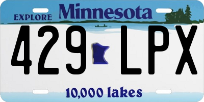 MN license plate 429LPX